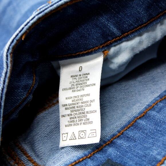 Aeropostale Women's Denim Shorts Size 0 Light Wash Blue Distressed - Picture 8 of 12